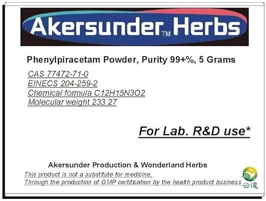 Phenylpiracetam Powder, Purity 99.9+%, Include 100mg Scoop - FOR RESEARCH ONLY